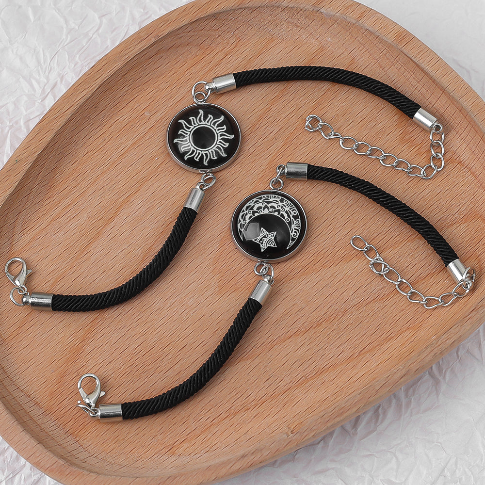 2pcs Sun & Moon Luminous Couple Bracelet