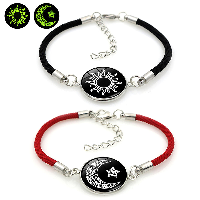 2pcs Sun & Moon Luminous Couple Bracelet