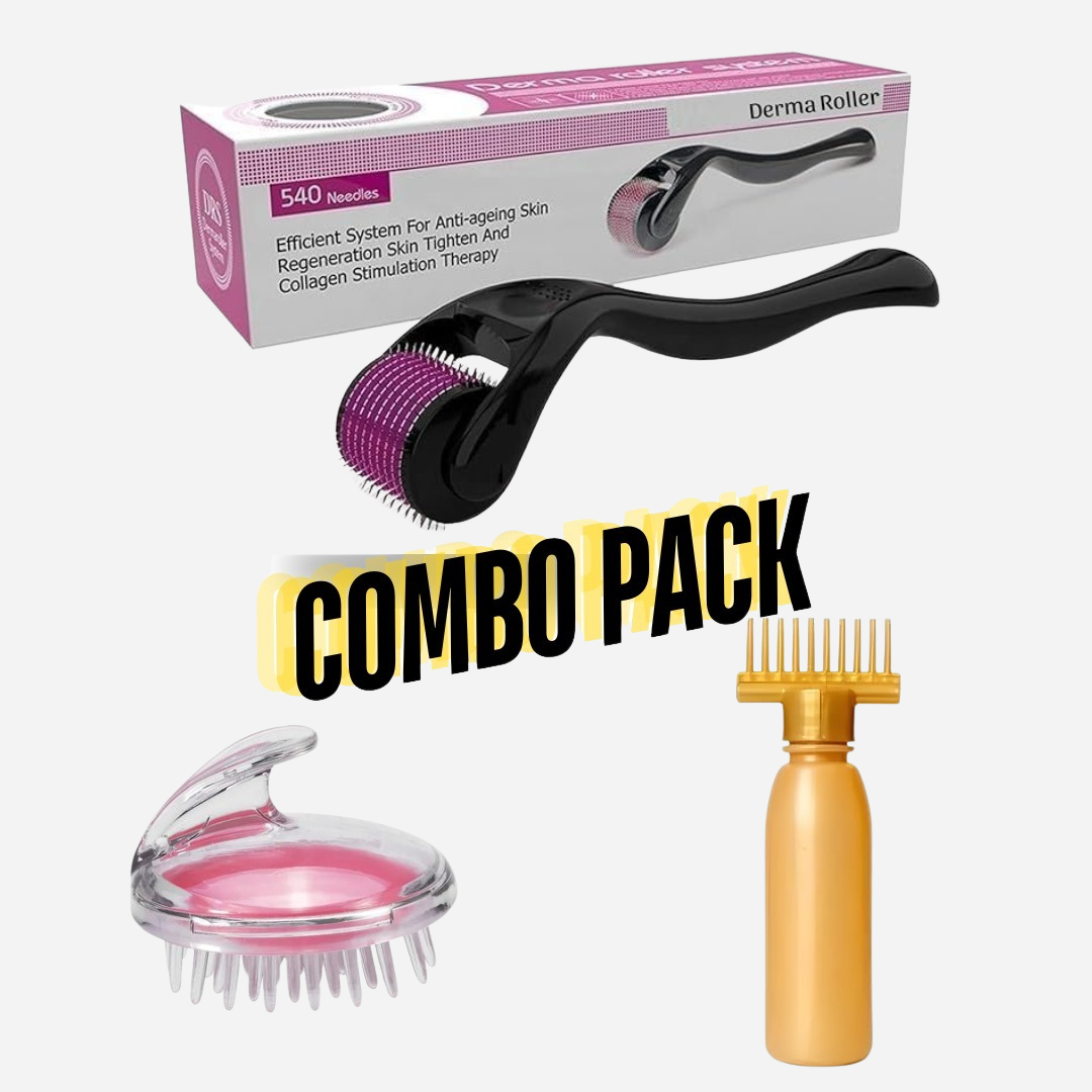 Marble Jade Roller + Ice Roller + Derma Roller
