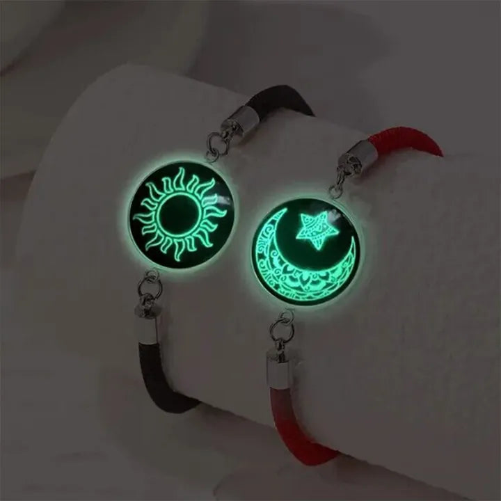 2pcs Sun & Moon Luminous Couple Bracelet