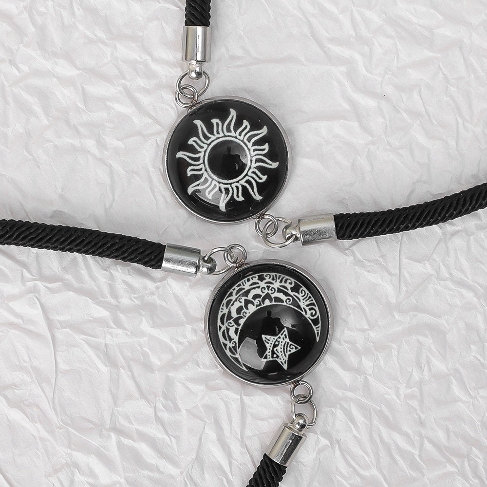 2pcs Sun & Moon Luminous Couple Bracelet